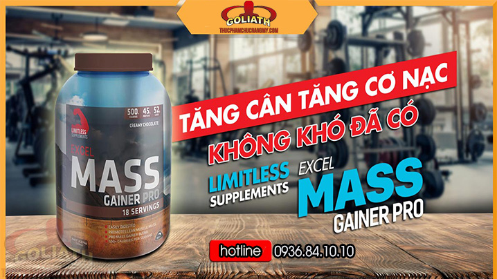Giới Thiệu Sữa Tăng Cân Limitless Supplements Excel Mass Gainer Pro 2.27kg