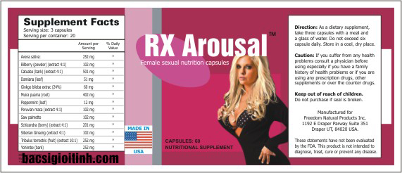 Tăng sinh lý nữ giới bằng RX-Arousal