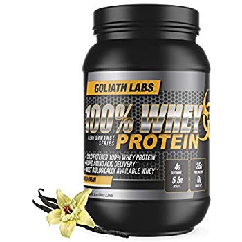 100% Whey Protein Powder 20 lb của Goliath Labs (Vanilla) giúp tăng trưởng cơ bắp và phục hồi thể chất