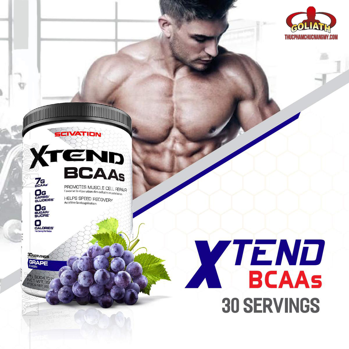 Scivation Xtend BCAA 30 servings - Tăng cơ - Đốt mỡ